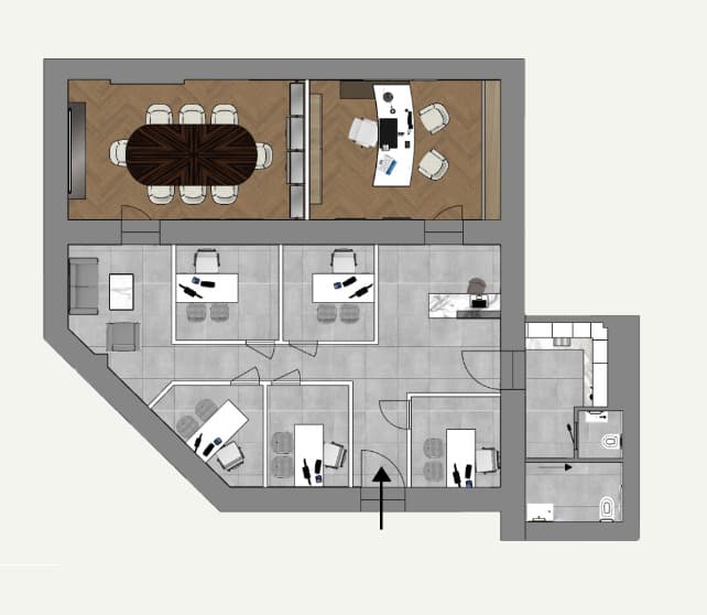 Office Parc Saint Roman, floor plan 1