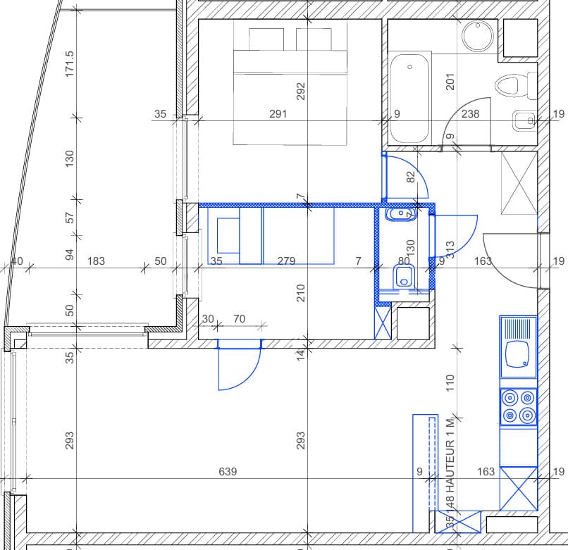 Apartment Millenium, floor plan 1