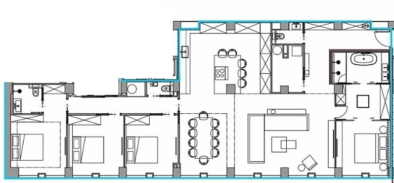 Apartment Heracles Palace, floor plan 1